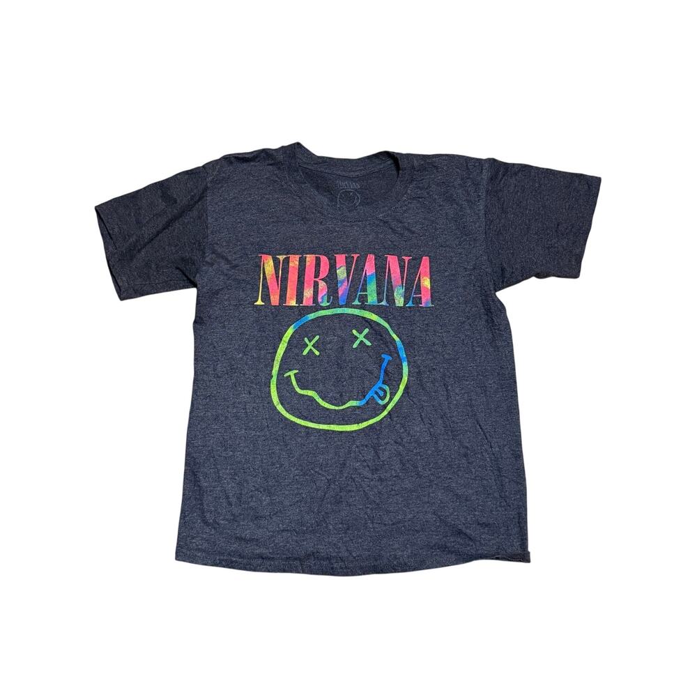Charcoal Gray Nirvana Y2K T-Shirt Unisex